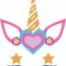Sticker decorativ, Unicorn, Roz, 63 cm, 7142ST