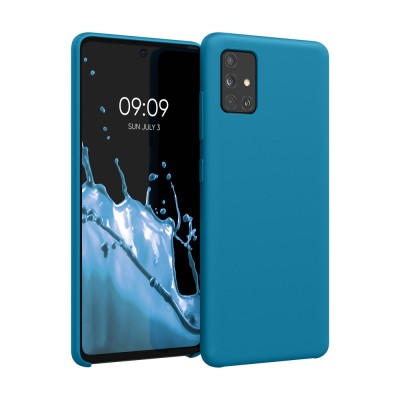 Husa pentru Samsung Galaxy A51, Silicon, Albastru, 51197.224, kwmobile foto