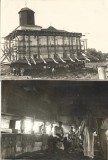 P2144N Consolidarea fundației unei biserici, Rom&acirc;nia, 1935, lot de 2 fotografii