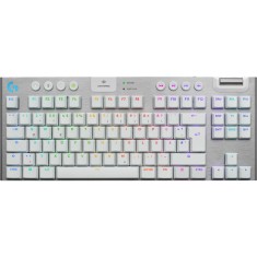 Tastatura gaming mecanica Logitech G915 X LightSpeed TKL, Wireless, Tactile Switch, Alb