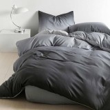 Cumpara ieftin Lenjerie cu Elastic 180x200 Accent Antracit (Bumbac Satinat)