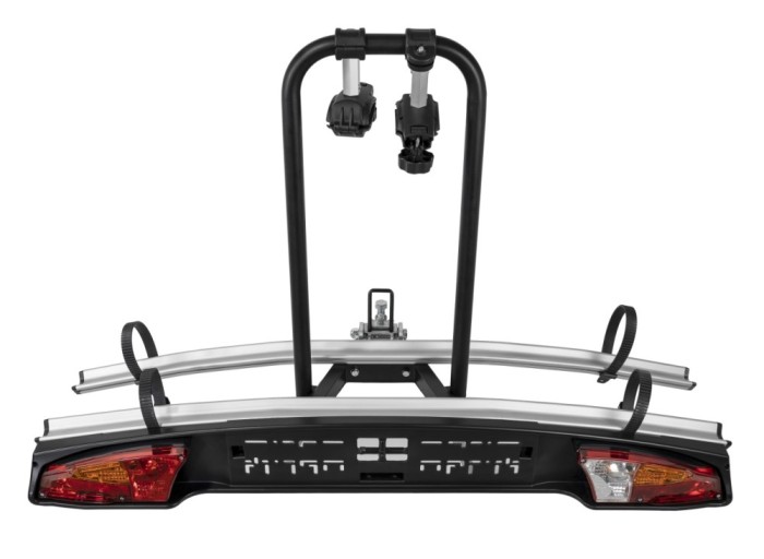Suport biciclete Menabo Merak Tilting pentru 2 biciclete cu prindere pe carligul de remorcare