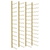 Suport sticle de vin de perete, 36 sticle, 2 buc., auriu, fier