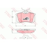 Set placute frana Trw GDB1328, parte montare : punte spate