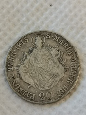 Austria 20 kreuzer 1843 B argint.... Cotatie dupa catalog 19 euro foto