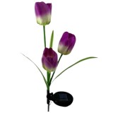 Lampa Solara LED eMazing tip Lalele cu 3 flori pentru Gradina, Inaltime 78 cm, eMazing