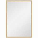 HOMCOM Oglindă de Perete din Sticlă și MDF, 50x70 cm, Culoare Lemn | Aosom Romania