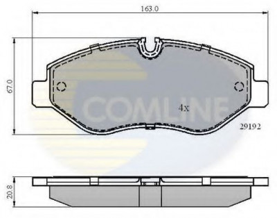 Set placute frana,frana disc VW CRAFTER 30-50 caroserie (2E) (2006 - 2016) COMLINE CBP01555 foto