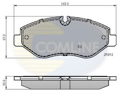 Set placute frana,frana disc VW CRAFTER 30-50 caroserie (2E) (2006 - 2016) COMLINE CBP01555