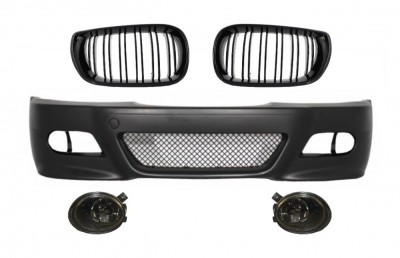 Bara Fata cu Proiectoare Lumini de Ceata si Grile Centrale BMW 3 Series Coupe Cabrio Sedan Estate E46 (1998-2004) M3 Design Performance AutoTuning foto