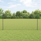 VidaXL &Icirc;mprejmuire plasă sudată cu 10 U Posts Gri 1.2x10 m Oțel