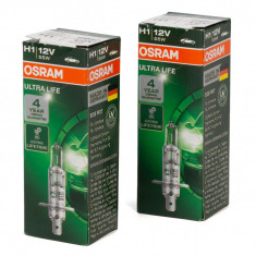 Set 2 Buc Bec Osram H1 12V 55W P14,5s Ultra Life 64150ULT