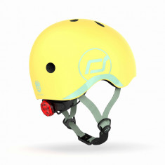 Casca de protectie pentru copii, sistem de reglare magnetic cu led, XXS-S, 45-51 cm, 1 an+, Lemon, Scoot Ride