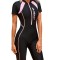 Costum de baie pentru femei SBART Rash Guard, UPF 50+ Protectie UV, negru roz, XL - OUTLET