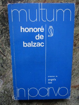 HONORE DE BALZAC-ANGELA ION foto