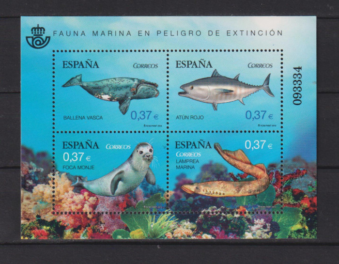 SPANIA 2013 FAUNA MARINA MI.BL238 MNH