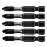 Set 5 biti de impact PH2, 50 mm, otel S2, pentru surubelnita 1/4