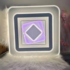 Lustra LED DOLIA, 70W, Diametru 49cm, lumina Rece/Calda/Neutra, Alb