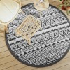 Gossi covor de exterior, negru, &Oslash;160 cm, pp