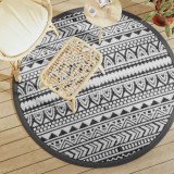 VidaXL Covor de exterior, ARAKIL negru, &Oslash;160 cm, PP