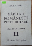 Marturii romanesti peste hotare - Virgil Candea// vol. 2, 1998