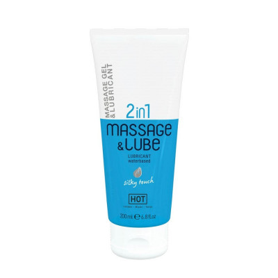 HOT Massage &amp;amp; Glide 2in1 - Gel de Masaj cu Efect de Lubrifiant pe Bază de Apă, 200 ml foto