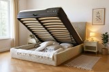 PAT COZY 160X200 CU LADA DE DEPOZITARE STOFA BEJ