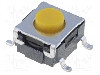 Microintrerupator, 6x6mm, OFF-(ON), SPST-NO, OMRON OCB - B3S-1002 foto