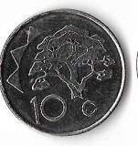 Moneda 10 cents 2012 - Namibia, Africa, Cupru-Nichel
