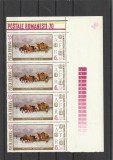 ROMANIA 1970 LP 749 ZIUA MARCII POSTALE ROMANESTI STRAIF DE 4 TIMBRE COLT DE COALA MNH
