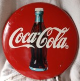 Coca Cola reclama vintage pe tabla emailată anii 1990