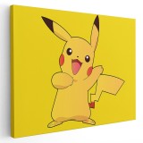 Tablou afis Pikachu( Pokemon) jocuri desene animate 2248 Tablou canvas pe panza CU RAMA 60x90 cm