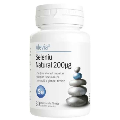 Seleniu Natural 200 micrograme 30 capsule Alevia foto