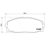 Placute frana Toyota Hiace 3 Box ( H5 H6 H7 H8 H9) 12.82-08.05, Hiace 3 Bus ( H5 H6 H7 H8 H9) 11.82-09.07, Hiace 4 Box ( H1 H2) 08.95-12.12, Hiace 4