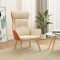Scaun de relaxare, crem, material textil și PVC
