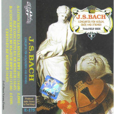 Casetă J.S.Bach Violin: Philip Bride ‎– Concertos For Violin, Oboe And Strings