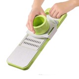 Set Razatoare Legume Fructe 7 Piese Otel Inoxidabil Gri-Verde | Feliator, Maruntitor, Protectie Maini, Curatare Usoara