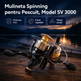 Mulineta Spinning Pescuit SV 3000 Frana Reglabila Maner Pliabil