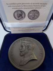 Medalie Carol I Rege - 25 ani domnie ( tombac argintat - Monetaria Statului ) foto