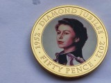 504. Moneda Guernsey 50 pence 2012 (Diamond Jubilee, Queen Elizabeth II)