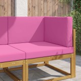 vidaXL Perna pentru canapea de exterior 3 pcs Roz Poliester 900878