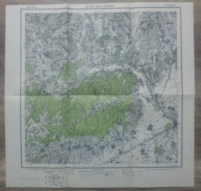 Buzaul Vest si Cislaul// harta Serviciul Geografic al Armatei 1939 foto