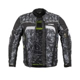 Cumpara ieftin Geaca moto barbati W-TEC Torebaro camuflaj negru/gri cu protectii CE