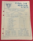 Program Meci Fotbal Petrolul Ploiesti - CSM Borzesti, 19.10.1975 - Editie de Colectie