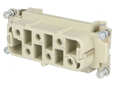 Conector HDC Inserturi Contact Mamă 6P+PE foto