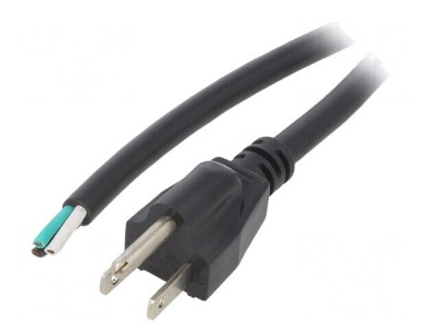 Cablu Alimentare NEMA 5-15 3x16AWG 1.5m Negru 13A foto