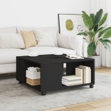 Gossi masuta de cafea, negru, 80x80x40 cm, lemn prelucrat