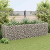 VidaXL Strat &icirc;nălțat gabion, 360 x 90 x 100 cm, oțel
