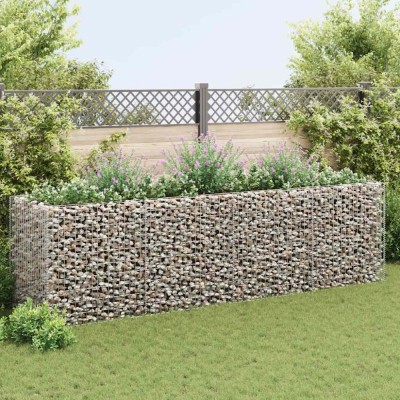 Strat &amp;icirc;nălțat gabion, 360 x 90 x 100 cm, oțel foto