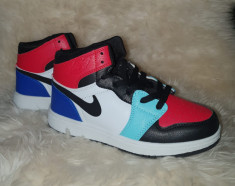 Adidasi gheata fata baiat Nike Air Jordan 1 multicolor masura 35 noi foto